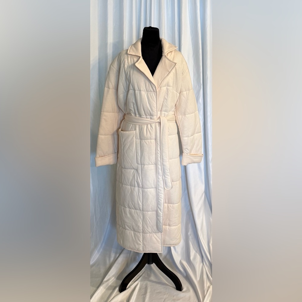 Skin Organic Cotton Quilted Robe – Pearl Pink (Style CJ88AK)